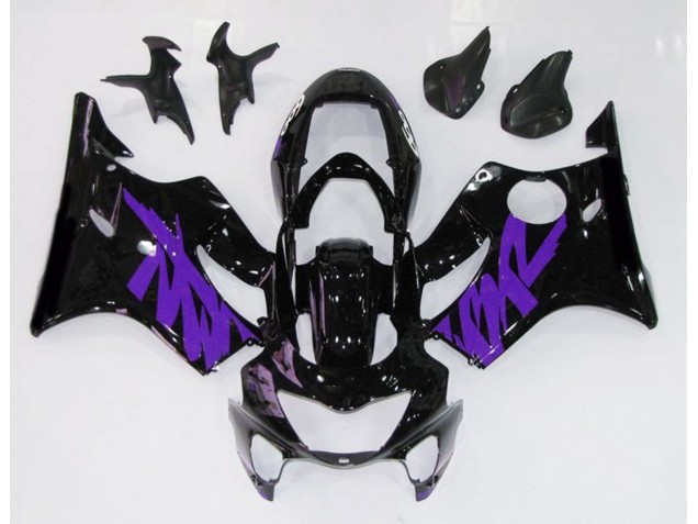 Noir Brillant & Violet 99-00 CBR600 F4 Carénage Moto