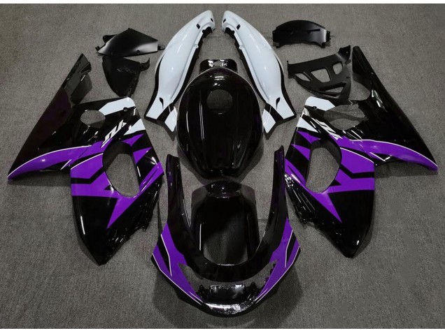 Noir Brillant Violet & Blanc 98-07 YZF600 Carénage Moto