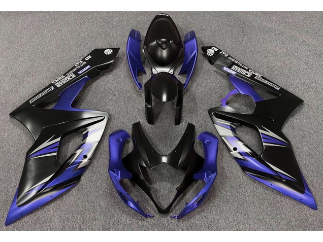 Noir Mat & Bleu 05-06 GSXR 1000 Carénage Moto
