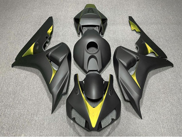 Noir Mat & Jaune 06-07 CBR1000RR Carénage Moto