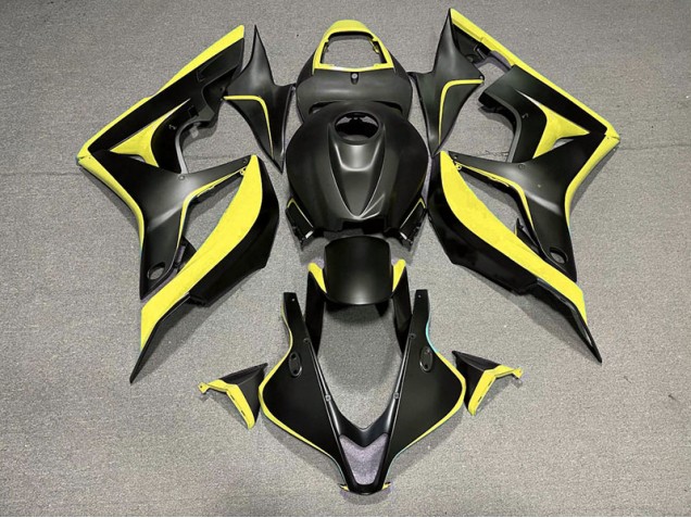 Noir Mat & Jaune 07-08 CBR600RR Carénage Moto