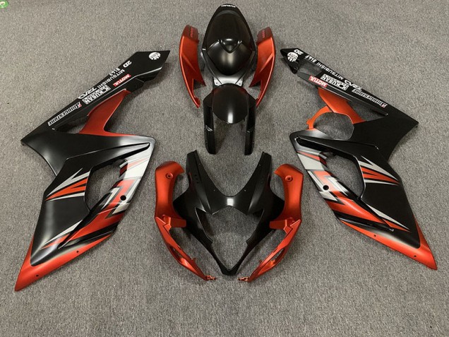 Noir Mat & Orange 05-06 GSXR 1000 Carénage Moto