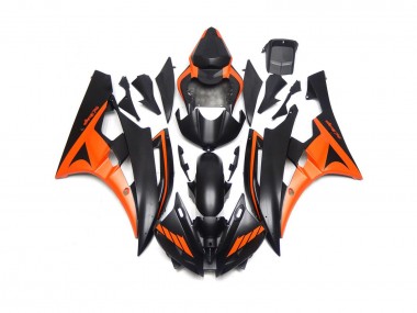 Noir Mat & Orange Personnalisés 06-07 R6 Carénage Moto