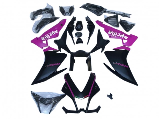 Noir Mat & Rose 10-15 RSV4 1000 Carénage Moto