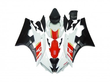 Noir Mat & Rouge Personnalisés Avec Blanc 06-07 R6 Carénage Moto