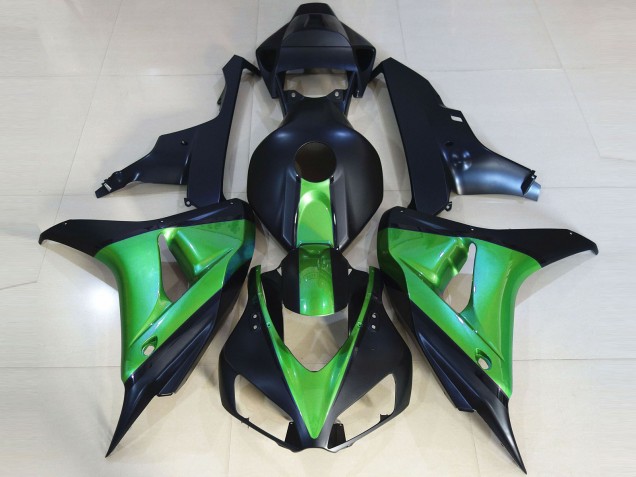 Noir Mat & Vert 06-07 CBR1000RR Carénage Moto