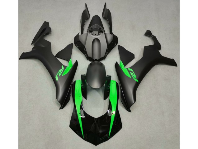 Noir Mat & Vert 15-19 R1 Carénage Moto