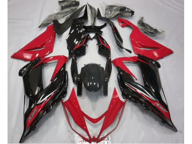 Noir & Rouge 13-18 ZX6R Carénage Moto