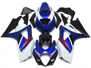 OEM Style Bleu Brillant & Blanc Rouge 07-08 GSXR 1000 Carénage Moto