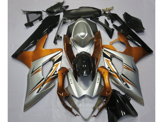 Orange Argent & Noir 05-06 GSXR 1000 Carénage Moto