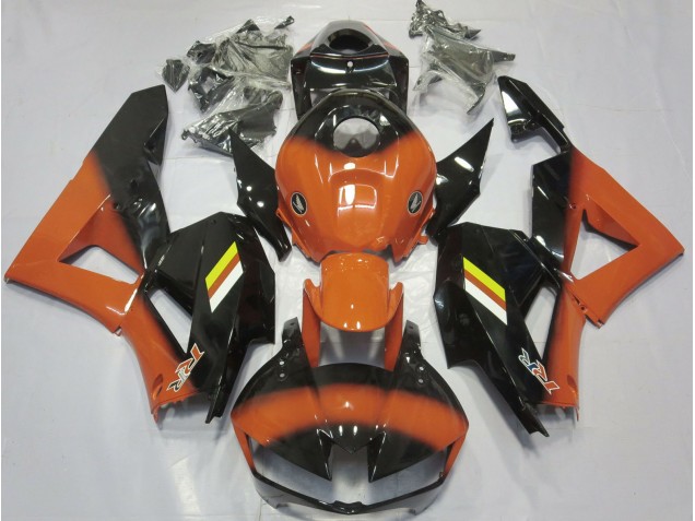 Orange Brillant & Fondu Noir 13-23 CBR600RR Carénage Moto