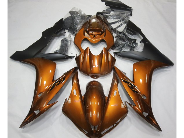 Orange Brillant & Noir 04-06 R1 Carénage Moto