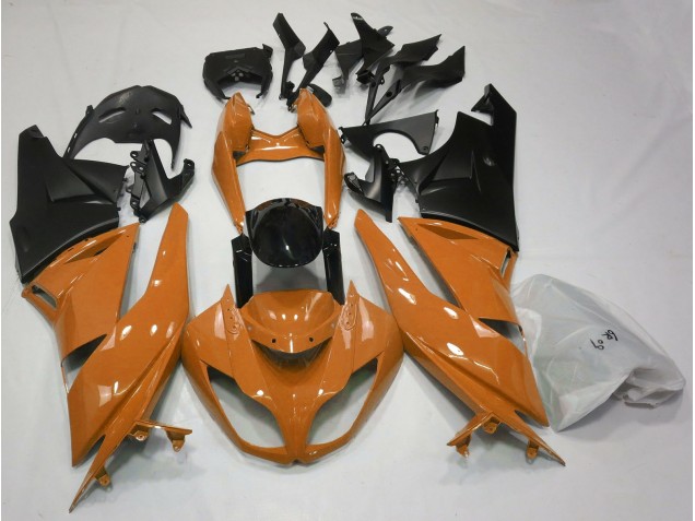 Orange Brillant & Noir 09-12 ZX6R Carénage Moto