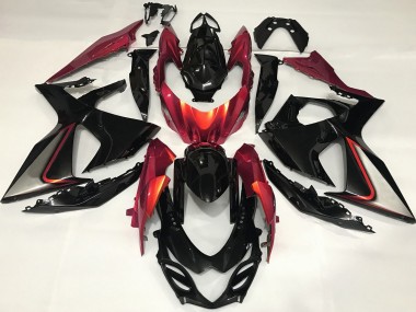 Orange Brûlé & Noir 09-16 GSXR 1000 Carénage Moto