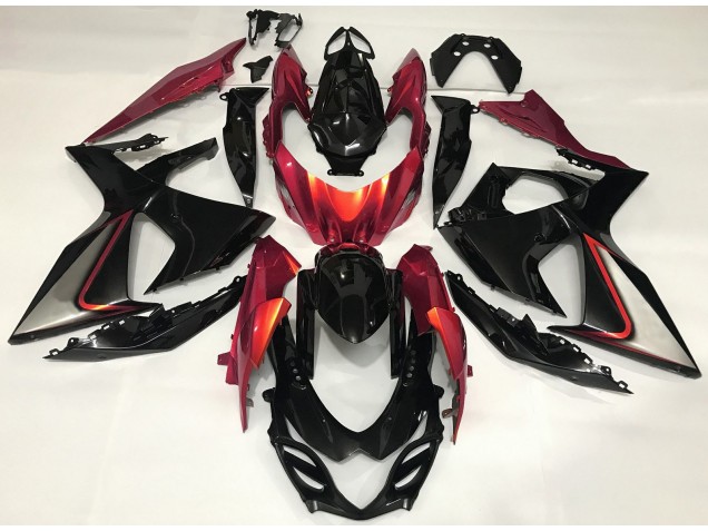 Orange Brûlé & Noir 09-16 GSXR 1000 Carénage Moto