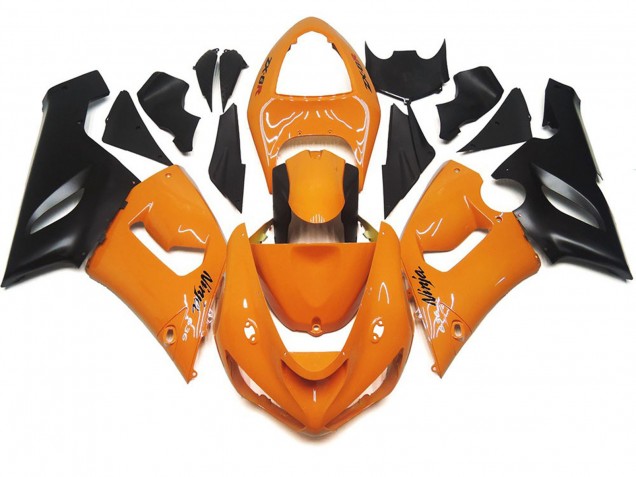 Orange Clair & Noir 05-06 ZX6R Carénage Moto
