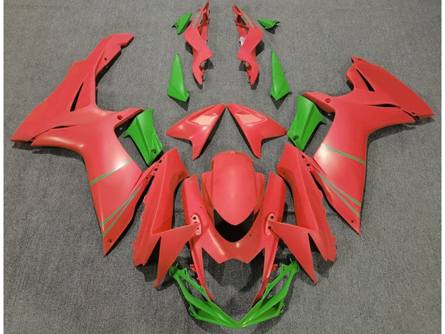 Pamplemousse Mat Rouge & Vert 11-24 GSXR 600-750 Carénage Moto