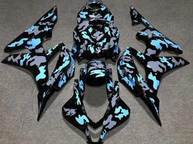 Personnalisé Camo Bleu 07-08 CBR600RR Carénage Moto