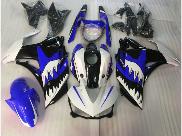 Requin Bleu & Blanc 15-18 R3 Carénage Moto