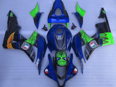 Requin Bleu & Vert 07-08 CBR600RR Carénage Moto