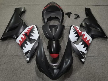 Requin Noir Mat 05-06 ZX6R Carénage Moto