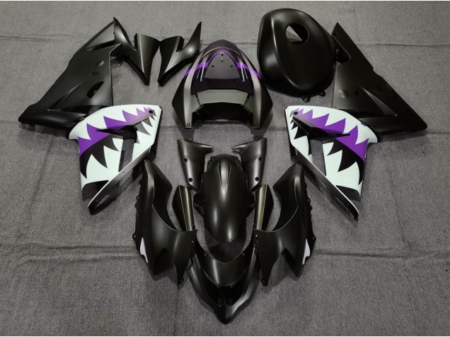 Requin Noir Mat & Violet 04-05 ZX10R Carénage Moto