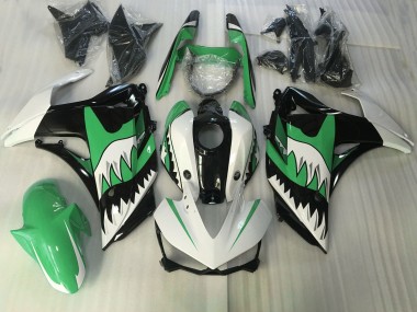 Requin Vert & Blanc 15-18 R3 Carénage Moto