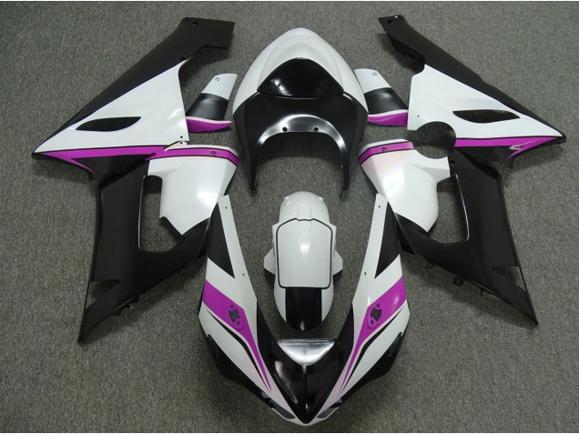 Rose Blanc & Noir 05-06 ZX6R Carénage Moto