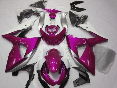 Rose Brillant & Blanc 09-16 GSXR 1000 Carénage Moto