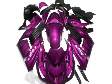 Rose Brillant & Flamme 06-11 ZX14R Carénage Moto