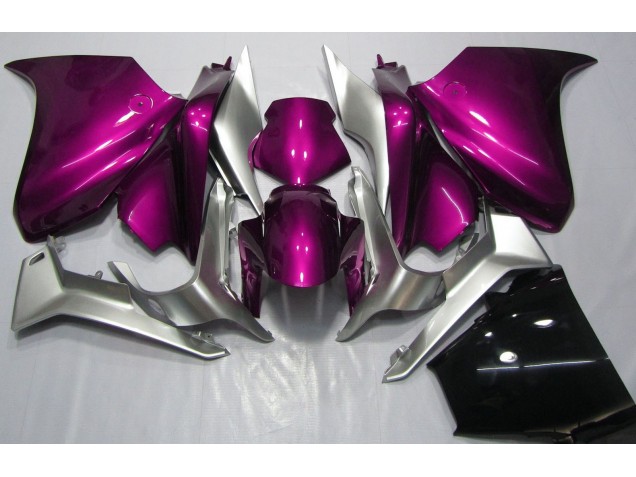 Rose Foncé & Argent 10-13 VFR1200 Carénage Moto
