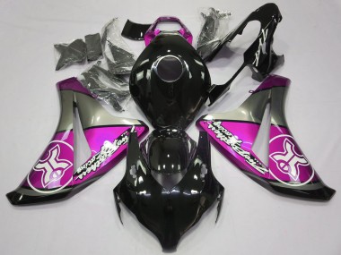 Rose Sur Noir Personnalisé 08-11 CBR1000RR Carénage Moto