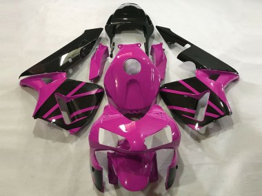 Rose Vif & Noir Brillant 03-04 CBR600RR Carénage Moto