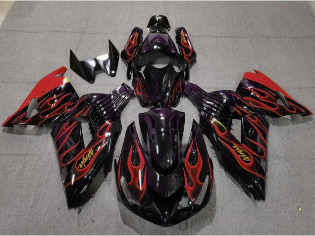 Rosso Fiamma 06-11 ZX14R Carénage Moto