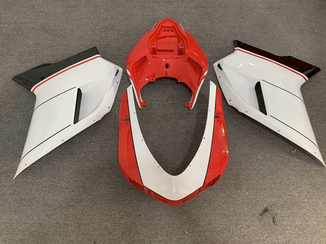 Rouge Blanc 07-14 Ducati 848 1098 1198 Carénage Moto