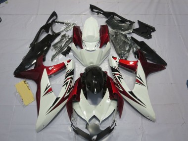 Rouge Blanc Noir 08-10 GSXR 600-750 Carénage Moto