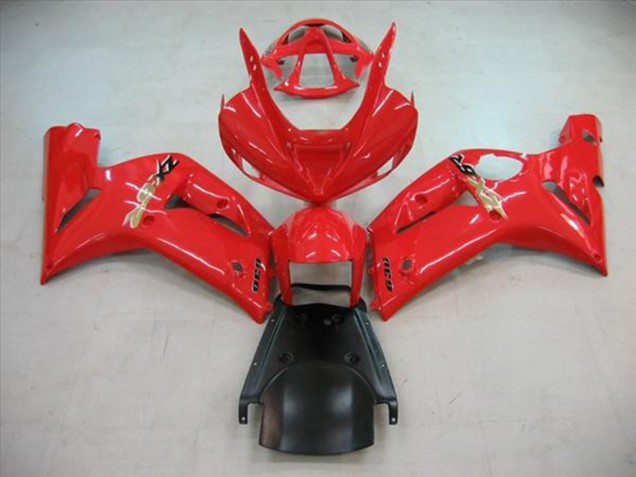 Rouge Brillant 03-04 ZX6R Carénage Moto