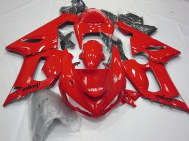 Rouge Brillant 05-06 ZX6R Carénage Moto
