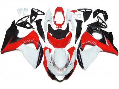 Rouge Brillant Avec Blanc & Noir 09-16 GSXR 1000 Carénage Moto