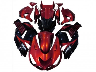 Rouge Brillant & Noir 06-11 ZX14R Carénage Moto