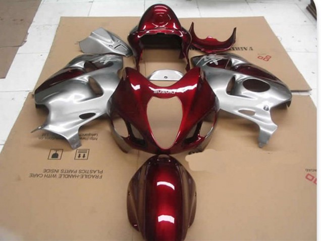 Rouge D Argent 97-07 GSXR 1300 Carénage Moto