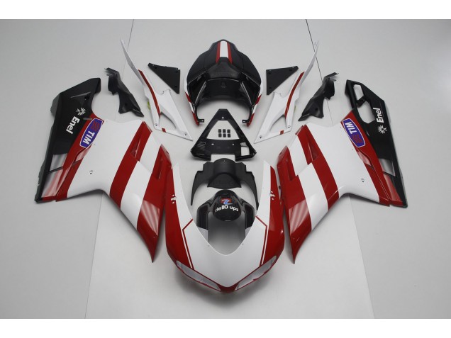 Rouge Foncé 07-14 Ducati 848 1098 1198 Carénage Moto