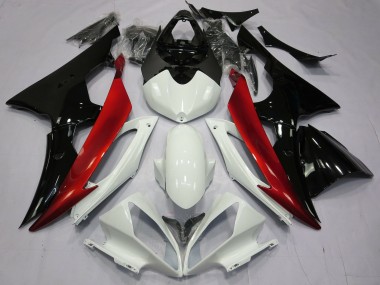 Rouge Noir & Blanc 08-16 R6 Carénage Moto