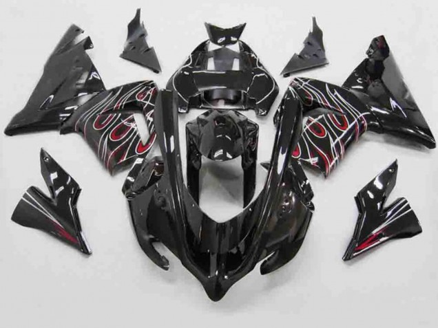 Rouge Noir Flamme 04-05 ZX10R Carénage Moto