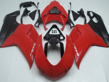 Rouge Noir Mat 07-14 Ducati 848 1098 1198 Carénage Moto