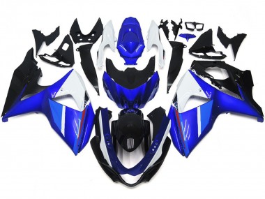 Solide Brillant Noir Bleu Blanc 09-16 GSXR 1000 Carénage Moto