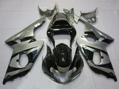 Style Argent & Noir OEM 00-02 GSXR 1000 Carénage Moto