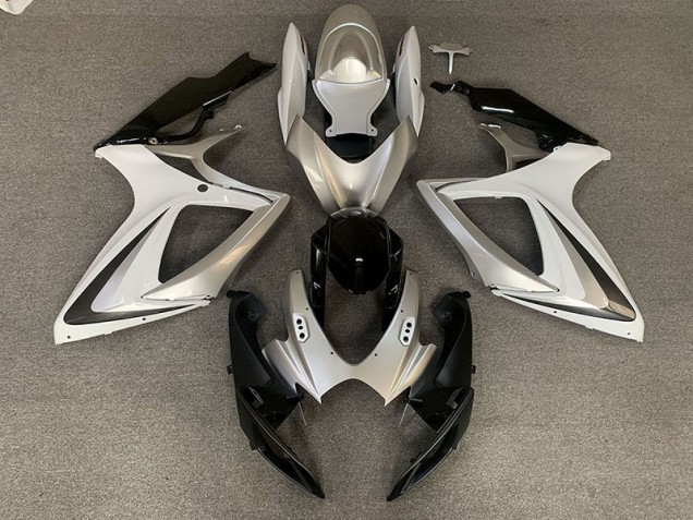 Style Blanc Argenté OEM 06-07 GSXR 600-750 Carénage Moto