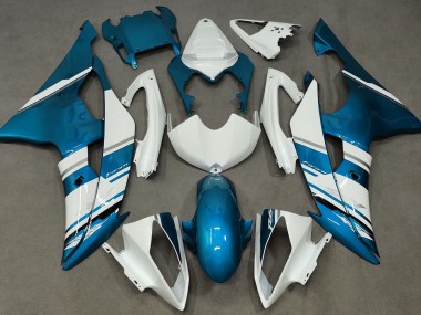 Style Blanc Brillant & Bleu Clair OEM 08-16 R6 Carénage Moto