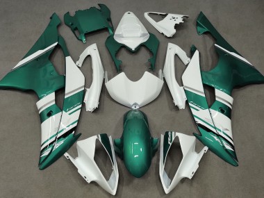 Style Blanc Brillant & Vert Écume De Mer OEM 08-16 R6 Carénage Moto